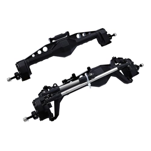 MKIUYVD RC-Achsen-Komplettset Für Axial Für SCX10 III AXI03007 1/10 RC Crawler Car Upgrades Teile CNC-Aluminiumlegierung Vorne Und Hinten Portalachse(Black) von MKIUYVD