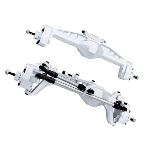 MKIUYVD RC-Achsen-Komplettset Für Axial Für SCX10 III AXI03007 1/10 RC Crawler Car Upgrades Teile CNC-Aluminiumlegierung Vorne Und Hinten Portalachse(Silver) von MKIUYVD