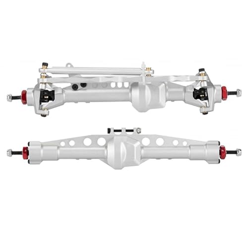 MKIUYVD RC-Achsen-Komplettset Für Axial Für SCX10 III D90 CC01 Für RGT 86100 1/10 RC Crawler Auto Vorne Hinterachse Modifizierte Teile Upgrade-Zubehör(Silver) von MKIUYVD