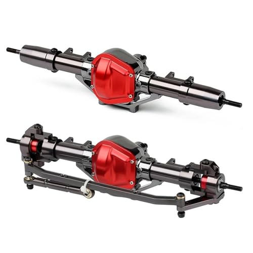 MKIUYVD RC-Achsen-Komplettset Für Axial Für SCX10 Metall CNC Vordere Hinterachse Für 1/10 RC Rock Crawler Auto Achsen Set Teile(1Set) von MKIUYVD