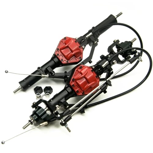 MKIUYVD RC-Achsen-Komplettset Für Axial Für SCX10 Metall Vorne Hinterachse Mit 4WD-Sperre 1/10 RC Crawler Auto Upgrade Teile Zubehör Achsen(1 Set) von MKIUYVD