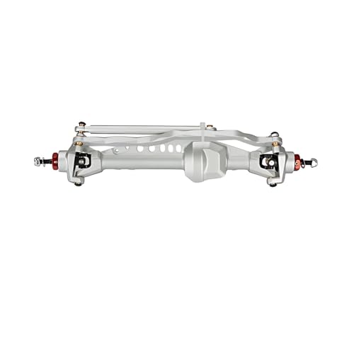 MKIUYVD RC-Achsen-Komplettset Für Axial Für SCX10 Pro Spielzeug Crawler Auto Upgrade Teile Aluminium Legierung Vorne Hinten Gerade Achsen Set Für 1/10 RC Crawler(Silver,Front Axle) von MKIUYVD
