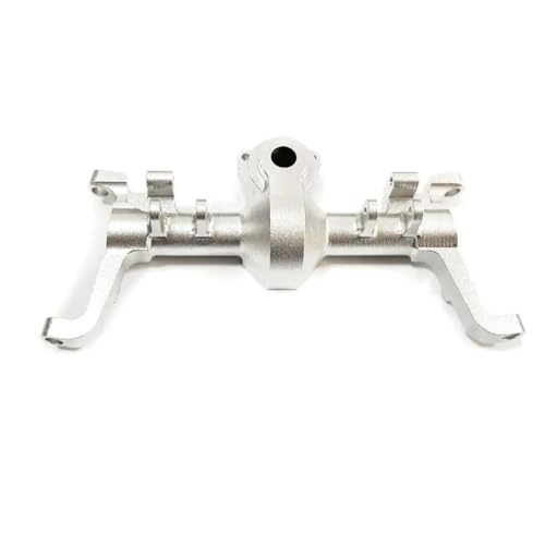 MKIUYVD RC-Achsen-Komplettset Für Axial Für SCX24 1/24 RC Auto Upgrade-Zubehör Aluminiumlegierung Hinten Vorderachse Gehäuse Modifizierte Teile(Silver,Front Axle Housing) von MKIUYVD