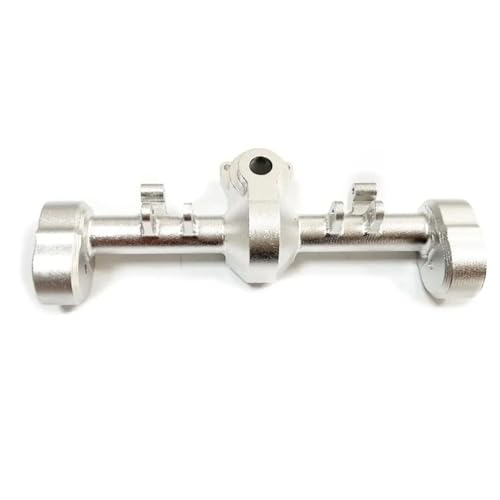 MKIUYVD RC-Achsen-Komplettset Für Axial Für SCX24 1/24 RC Auto Upgrade-Zubehör Aluminiumlegierung Hinten Vorderachse Gehäuse Modifizierte Teile(Silver,Rear Axle Housing) von MKIUYVD