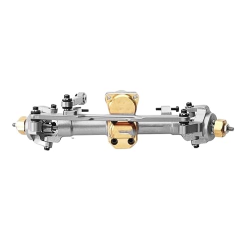 MKIUYVD RC-Achsen-Komplettset Für Axial Für SCX24 1/24 RC Auto Vorderachse Aluminiumlegierung CNC Upgrade Teil Zubehör(Silver,Front Axle) von MKIUYVD