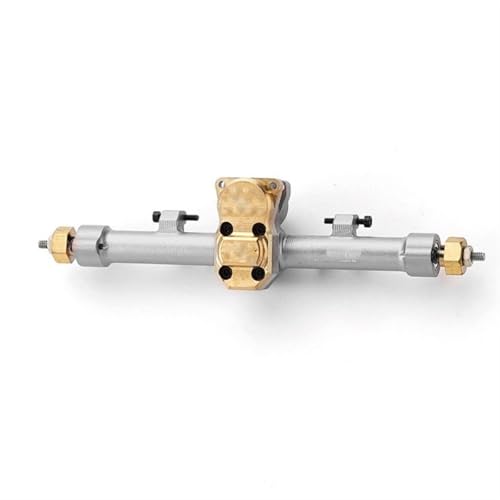 MKIUYVD RC-Achsen-Komplettset Für Axial Für SCX24 1/24 RC Auto Vorderachse Aluminiumlegierung CNC Upgrade Teil Zubehör(Silver,Rear Axle) von MKIUYVD