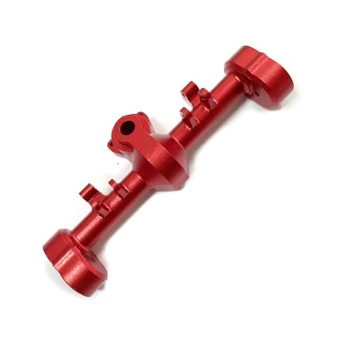 MKIUYVD RC-Achsen-Komplettset Für Axial Für SCX24 1/24 RC-Autoteil, Aluminiumlegierung, Vorder- Und Hinterachsgehäuse, RC-Auto, Modifiziertes Upgrade-Zubehör, RC-Autoteile(Red,Rear Axle Housing) von MKIUYVD