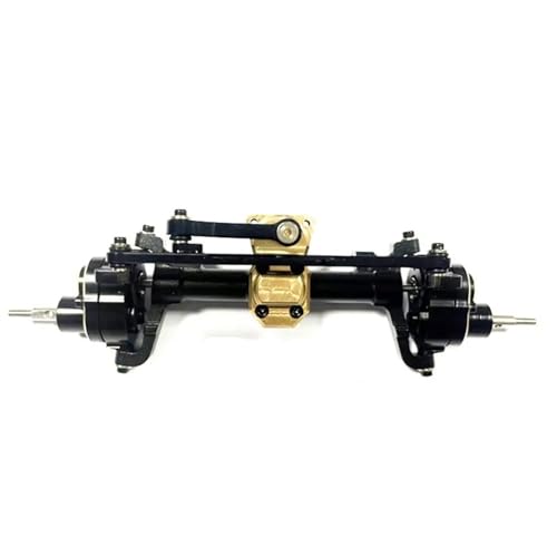 MKIUYVD RC-Achsen-Komplettset Für Axial Für SCX24 1/24 RC Rock Crawler RC-Upgrade-Teile Vorne Und Hinten Portalachse Aluminiumlegierung Hinterachse(Black,Front Axle) von MKIUYVD