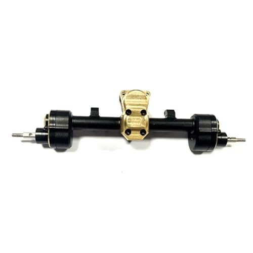MKIUYVD RC-Achsen-Komplettset Für Axial Für SCX24 1/24 RC Rock Crawler RC-Upgrade-Teile Vorne Und Hinten Portalachse Aluminiumlegierung Hinterachse(Black,Rear Axle) von MKIUYVD