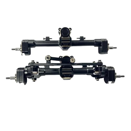 MKIUYVD RC-Achsen-Komplettset Für Axial Für SCX24 90081 C10 AXl00002 1/24 RC Auto CNC Metall Vorder- Und Hinterportalachse RC Auto Verbesserte Teile Zubehör(Black) von MKIUYVD