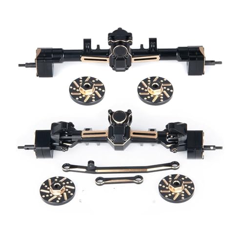 MKIUYVD RC-Achsen-Komplettset Für Axial Für SCX24 Für Deadbolt C10 Für JLU Für Gladiator 1/24 RC Crawler Vorne Hinten Metallportal Achsgewichte Lenkverbindung(1 Set) von MKIUYVD