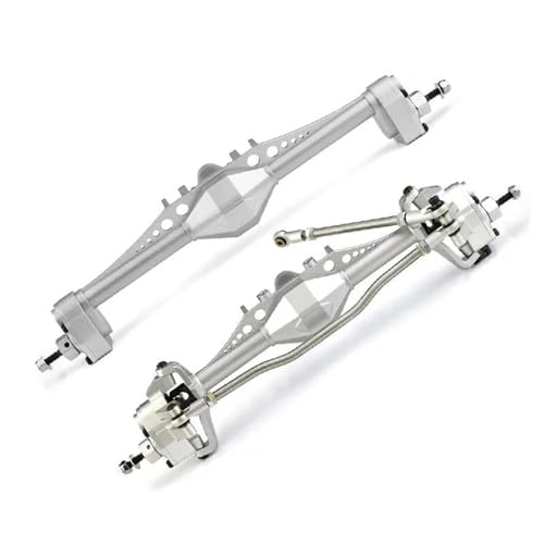 MKIUYVD RC-Achsen-Komplettset Für Axial Für Scx10iii Für Capra Für UTB Für Currie F9 Aluminiumlegierung Vorne Hinterachse Für 1/10 RC Crawler Auto Upgrade-Teile(Silver,1Set) von MKIUYVD