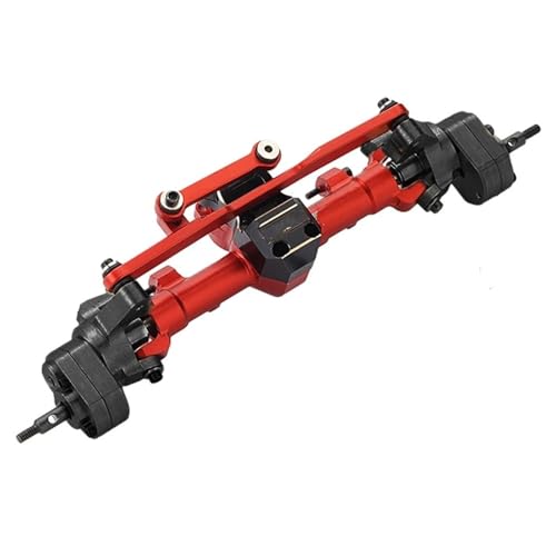 MKIUYVD RC-Achsen-Komplettset Für Axial Für Scx24 RC Autoteil RC Autozubehör 1/24 Vorderachse RC Upgrade Teil Aluminium CNC Rc Vorderachse(Red) von MKIUYVD