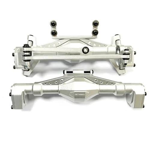 MKIUYVD RC-Achsen-Komplettset Für Axial Für UTB18 1/18 RC-Autoteil, Vorder- Und Hinterachse, RC-Upgrade-Teil, Aluminiumlegierung, Rc-Vorder- Und Hinterachse, Upgrade-Zubehör(Silver) von MKIUYVD