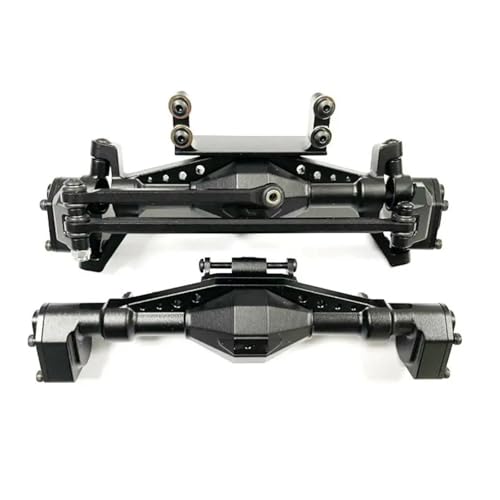 MKIUYVD RC-Achsen-Komplettset Für Axial Für UTB18 RC Auto Teil 2 Stücke Aluminium Legierung Schutz Vordere Hinterachse Für 1 18 Rc Vordere Hinterachse Upgrade Zubehör(Black) von MKIUYVD