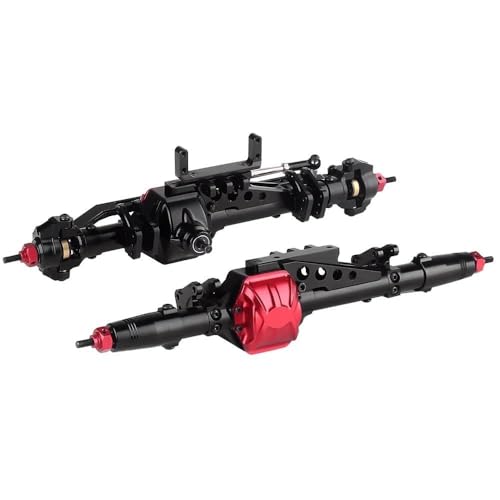 MKIUYVD RC-Achsen-Komplettset Für Axial Für Wraith 90018 90020 90045 RR10 90048 90053 Metall RC Auto Vorder-/Hinterachse 1/10 Rock Crawler Upgrade Teile(Black,1Set) von MKIUYVD
