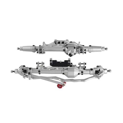 MKIUYVD RC-Achsen-Komplettset Für Axial Für Wraith Für Rock Für Racer 90018 90045 RR10 90048 1/10 RC Autos Aluminiumlegierung Vorne Hinterachse Für Crawler(Silver) von MKIUYVD