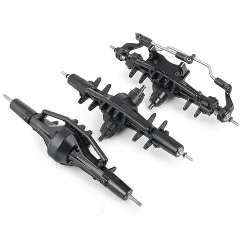 MKIUYVD RC-Achsen-Komplettset Für Axial SCX10 AX90021 RC Achse Metall Vorder-/Mittel-/Hinterachse 1/10 RC Crawler Auto LKW Modell RC Auto Upgrade Zubehör(1Set) von MKIUYVD