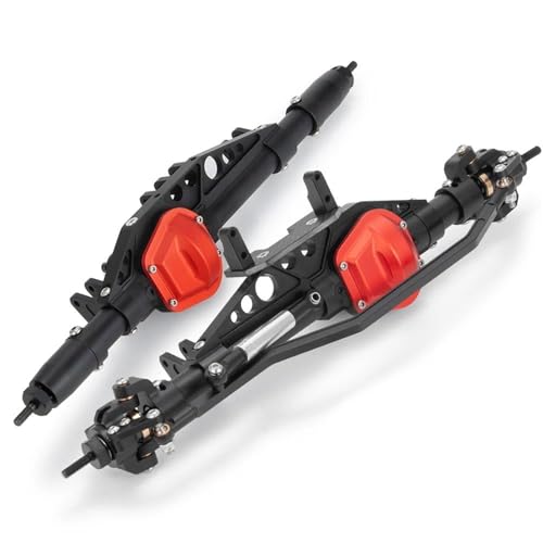 MKIUYVD RC-Achsen-Komplettset Für Axial Wraith Für 90018 90048 90053 Aluminiumlegierung Und Stahl Vorder-/Mittel-/Hinterachse 1/10 RC Crawler Car Model Upgrade Parts(Front Rear Axle) von MKIUYVD