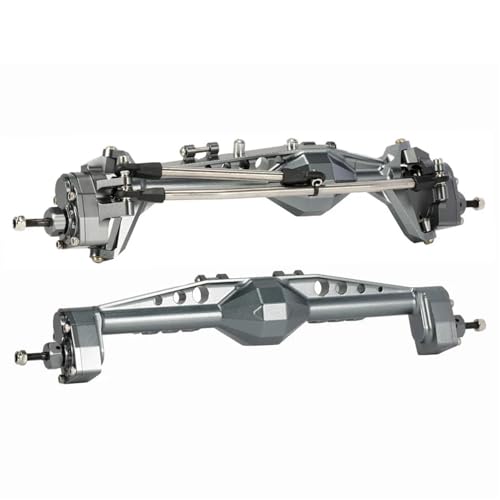 MKIUYVD RC-Achsen-Komplettset Für Capra Für Wraith 1/10 RC Crawler. Aluminium Vorne Und Hinten Versetzte Portalachse Mit Constant Velocity Driveshift Link Mount(Gray) von MKIUYVD