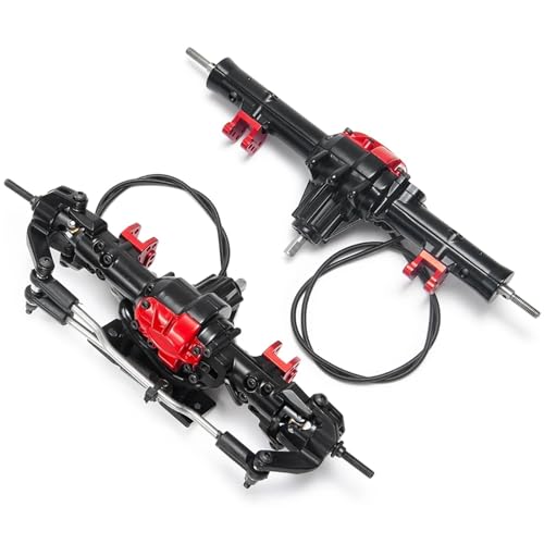 MKIUYVD RC-Achsen-Komplettset Für D90 1/10 RC Crawler Car Upgrade-Teilen Aluminiumlegierung Vorder- Und Hinterachse Mit Differenzialsperre rc Cars Upgrade-Zubehör(1 Set) von MKIUYVD