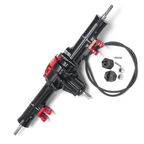 MKIUYVD RC-Achsen-Komplettset Für D90 Für TF2 1/10 RC Rock Crawler Auto Upgrade Teile Achse Aluminiumlegierung Vorne Hinterachse Mit Differentialsperre(Rear Axle) von MKIUYVD