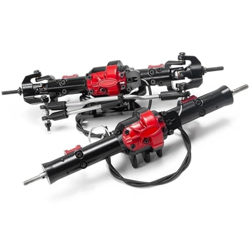 MKIUYVD RC-Achsen-Komplettset Für D90 RC Rock Crawler Automodell-Zubehörteilen Im Maßstab 1:10, Vorder-/Hinterachse Aus Aluminiumlegierung Mit Differenzialsperre(1Set) von MKIUYVD
