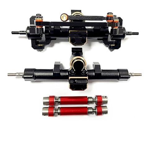 MKIUYVD RC-Achsen-Komplettset Für ECX Für Barrage, Aluminiumlegierungsschutz Vorne Und Hinterachse, Schutz Für Rc Vorne Und Hinterachse Für 1/24 Rc Vorne Und Hinten(Black) von MKIUYVD
