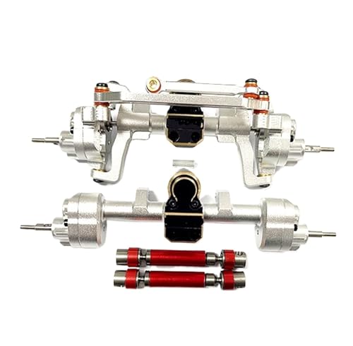 MKIUYVD RC-Achsen-Komplettset Für ECX Für Barrage 1/24 RC-Autoteil, RC-Autozubehör, Aluminiumlegierungsschutz Vorne Und Hinterachse, Ersatzteile(Silver) von MKIUYVD