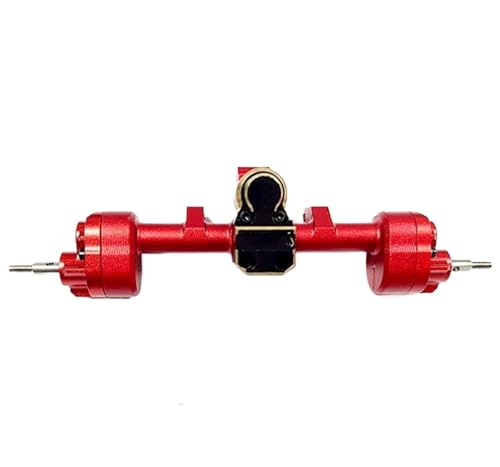 MKIUYVD RC-Achsen-Komplettset Für ECX Für Barrage 1/24 RC-Autoteil, RC-Autozubehör, Ersatzteile, RC-Upgrade-Teil, CNC-Hinterachse Aus Aluminiumlegierung(Red) von MKIUYVD