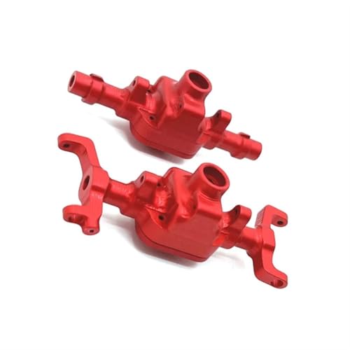 MKIUYVD RC-Achsen-Komplettset Für FMS 1/18 RC Crawler Autoteilen Aluminiumlegierung Upgrade Vorder- Und Hinterachsbaugruppe Gehäuse Auto Teile Zubehör(Red) von MKIUYVD