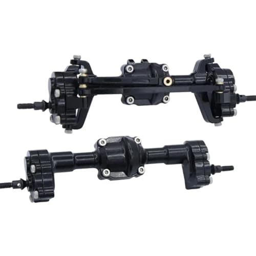 MKIUYVD RC-Achsen-Komplettset Für FMS Für FCX18 FCX24 1/24 RC Auto Teil Vordere Hinterachse Upgrade Aluminiumlegierung Schutz Rc(Black) von MKIUYVD