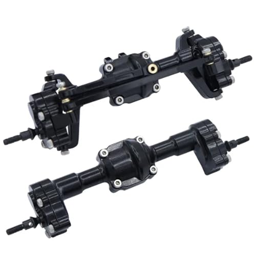 MKIUYVD RC-Achsen-Komplettset Für FMS Für FCX18 FCX24 1/24 RC Autoteil RC Autozubehör Ersatzteile Aluminiumlegierung Vorder- Und Hinterachse(Black) von MKIUYVD
