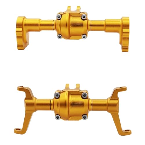 MKIUYVD RC-Achsen-Komplettset Für FMS Für FCX18 Für FCX24 1/24 RC Crawler Auto Vorder- Und Hinterachsgehäuse Aluminiumlegierung CNC-gefrästes Zubehör(Yellow) von MKIUYVD