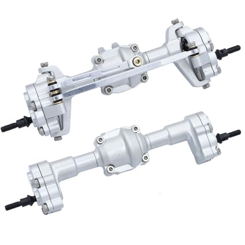 MKIUYVD RC-Achsen-Komplettset Für FMS Für FCX24 1/24 RC Auto Upgrades Teile Zubehör Metall Vordere Und Hintere Portalachse Mit Getriebe von MKIUYVD