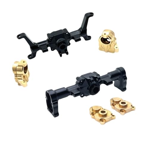 MKIUYVD RC-Achsen-Komplettset Für FMS Für FCX24 Metall-Portalachsengehäuse Vorne Und Hinten Portalgehäuseabdeckung 1/24 RC Crawler Car Upgrades Teile(Black) von MKIUYVD