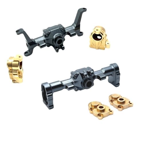MKIUYVD RC-Achsen-Komplettset Für FMS Für FCX24 Metall-Portalachsengehäuse Vorne Und Hinten Portalgehäuseabdeckung 1/24 RC Crawler Car Upgrades Teile(Gray) von MKIUYVD