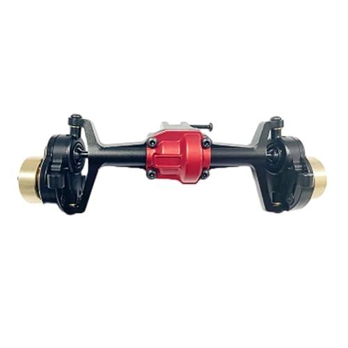 MKIUYVD RC-Achsen-Komplettset Für HOBBYPLUS Für CR18P Aluminiumlegierung Vorne Und Hinten Achse 1/18 RC Crawler Auto RC Vorne Hinterachse Upgrade Teile Zubehör(Black,Front Axle) von MKIUYVD