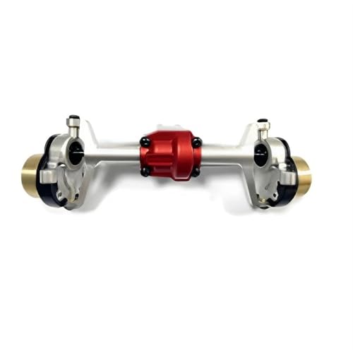 MKIUYVD RC-Achsen-Komplettset Für HOBBYPLUS Für CR18P Aluminiumlegierung Vorne Und Hinten Achse 1/18 RC Crawler Auto RC Vorne Hinterachse Upgrade Teile Zubehör(Red,Front Axle) von MKIUYVD