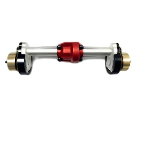 MKIUYVD RC-Achsen-Komplettset Für HOBBYPLUS Für CR18P Aluminiumlegierung Vorne Und Hinten Achse 1/18 RC Crawler Auto RC Vorne Hinterachse Upgrade Teile Zubehör(Red,Rear Axle) von MKIUYVD