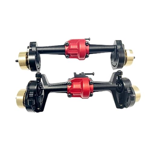 MKIUYVD RC-Achsen-Komplettset Für Hobby Für Plus Für CR18P 1/18 RC Crawler Car Aluminiumlegierung Portalachsen Off-Road RC Upgrade-Zubehör(Black) von MKIUYVD