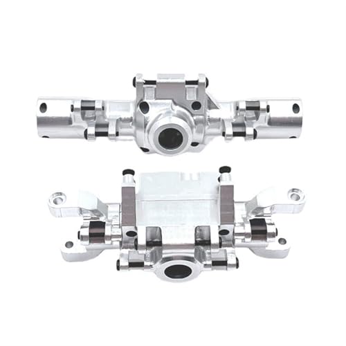 MKIUYVD RC-Achsen-Komplettset Für HuangBo ZP1001 ZP1002 ZP1003 ZP1004 1/10 RC Autoteile Metallaufrüstung CNC-Prozess Vorder- Und Hinterachsgehäuse(Silver) von MKIUYVD