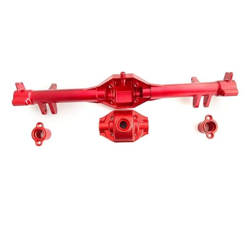 MKIUYVD RC-Achsen-Komplettset Für LOSI Für Baja Für Rey 4WD 1/10 RC Autoteil Aluminiumlegierung Upgrade Hinterachsgehäuse Rc Hinterachsgehäuse(Red) von MKIUYVD
