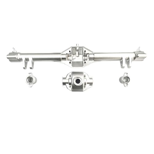 MKIUYVD RC-Achsen-Komplettset Für LOSI Für Baja Für Rey 4WD 1/10 RC Autoteil Aluminiumlegierung Upgrade Hinterachsgehäuse Rc Hinterachsgehäuse(Silver) von MKIUYVD