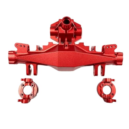MKIUYVD RC-Achsen-Komplettset Für LOSI Für LMT Für Monster Trucks 1 8 RC Auto Upgrade Teil Metall Vorderachse Gehäuse RC Auto Teil Upgrade Rc Vorderachse Gehäuse(Red) von MKIUYVD