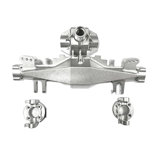 MKIUYVD RC-Achsen-Komplettset Für LOSI Für LMT Für Monster Trucks 1 8 RC Auto Upgrade Teil Metall Vorderachse Gehäuse RC Auto Teil Upgrade Rc Vorderachse Gehäuse(Silver) von MKIUYVD