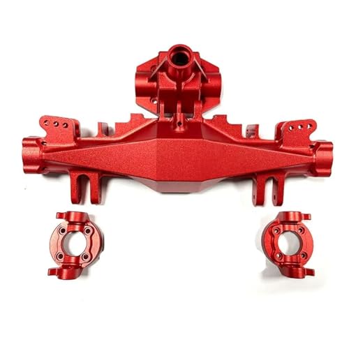 MKIUYVD RC-Achsen-Komplettset Für LOSI Für LMT RC 1/8 RC Autoteil Aluminiumlegierung Vorderachsgehäuse RC Upgrade Teil Zubehör Rc Vorderachsgehäuse(Red) von MKIUYVD