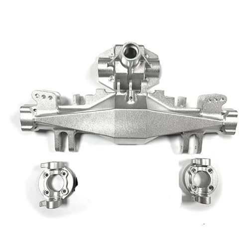 MKIUYVD RC-Achsen-Komplettset Für LOSI Für LMT RC 1/8 RC Autoteil Aluminiumlegierung Vorderachsgehäuse RC Upgrade Teil Zubehör Rc Vorderachsgehäuse(Silver) von MKIUYVD