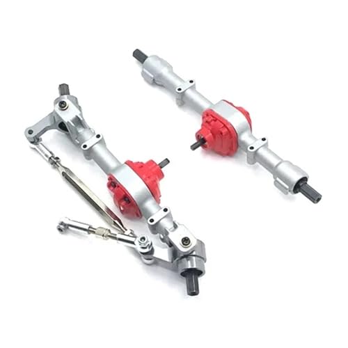 MKIUYVD RC-Achsen-Komplettset Für MN D90 D91 99S FJ45 rc Cars Upgrade Metall Vorder-/Hinterbrückenachsensatz 1/12 RC Truck rc Cars Refit Upgrade-Teile(Silver,1 Set) von MKIUYVD