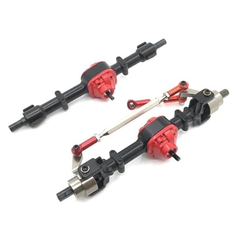 MKIUYVD RC-Achsen-Komplettset Für MN D90 D91 D96 MN98 99S 1/12 RC Auto Metallachse Upgrade Getriebe Vorder- Und Hinterachsbaugruppe RC Autozubehör(Black,B) von MKIUYVD